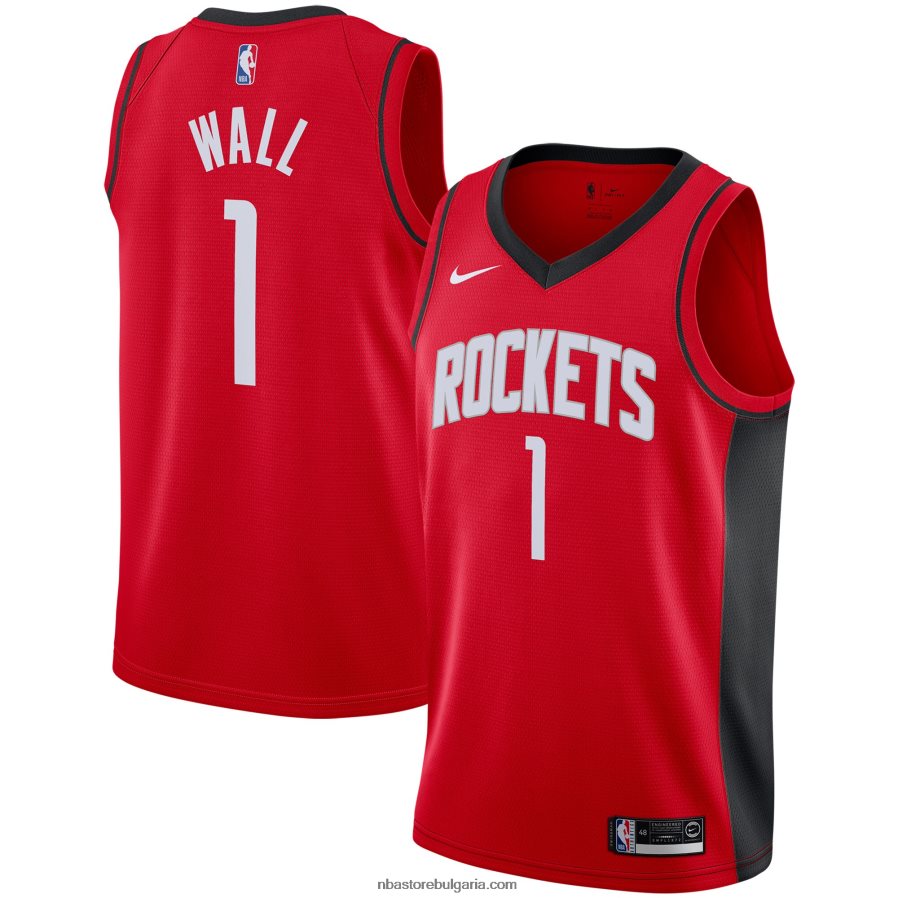NBA JZ8F0212503 Хюстън Рокетс Джон Уол Nike Red Swingman Джърси