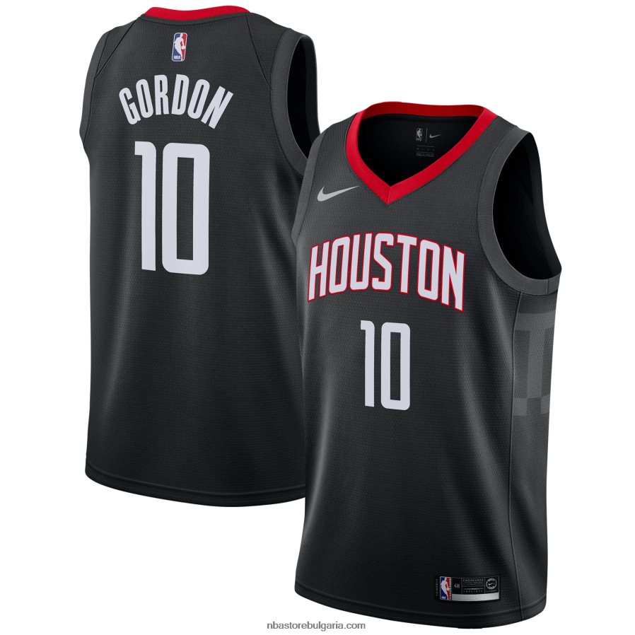 NBA JZ8F021764 Хюстън Рокетс Ерик Гордън Найк черна фланелка Swingman Statement Edition