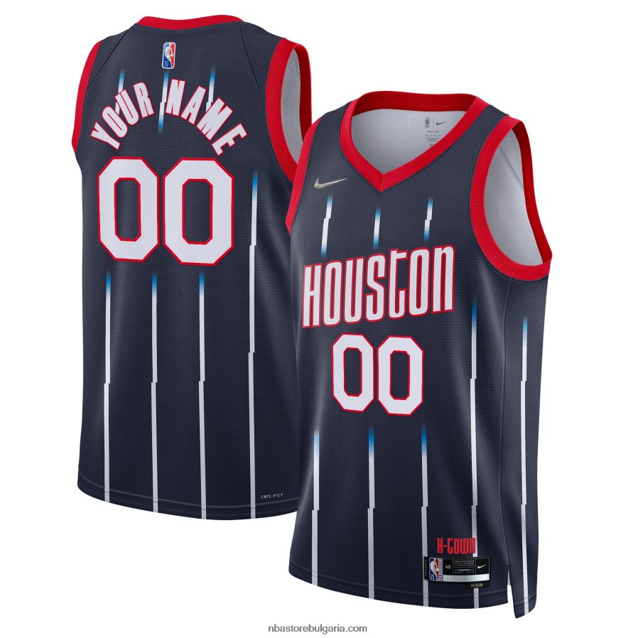 NBA JZ8F023446 houston rockets nike navy swingman фланелка по поръчка