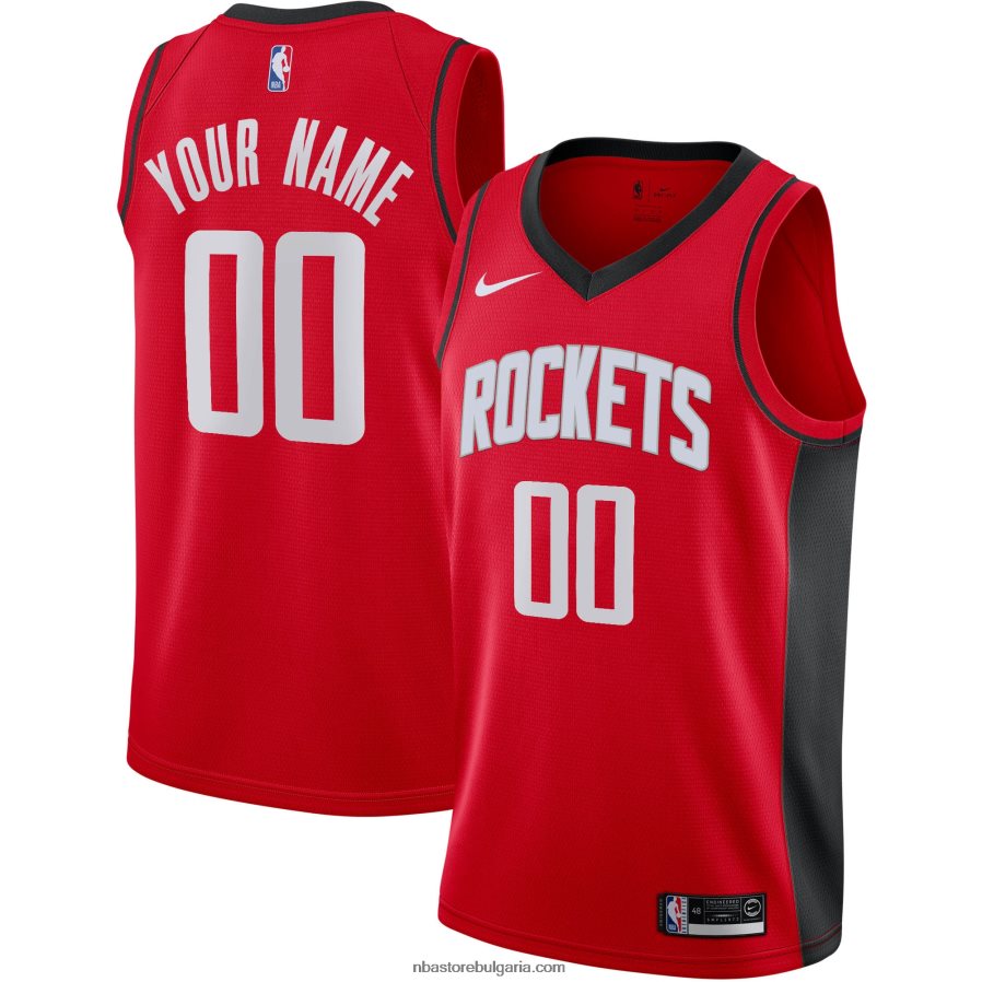 NBA JZ8F023518 Хюстън Рокетс nike червена персонализирана фланелка swingman