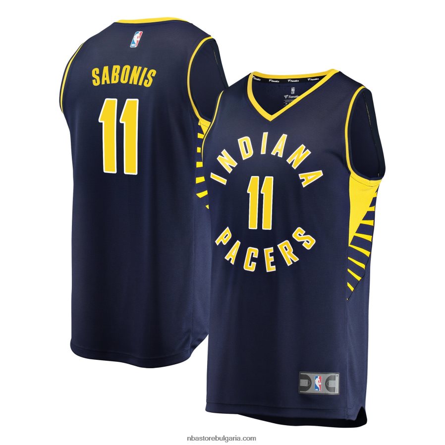 NBA JZ8F024088 индиана пейсърс домантас сабонис флот реплика на фланелка за бърз брейк