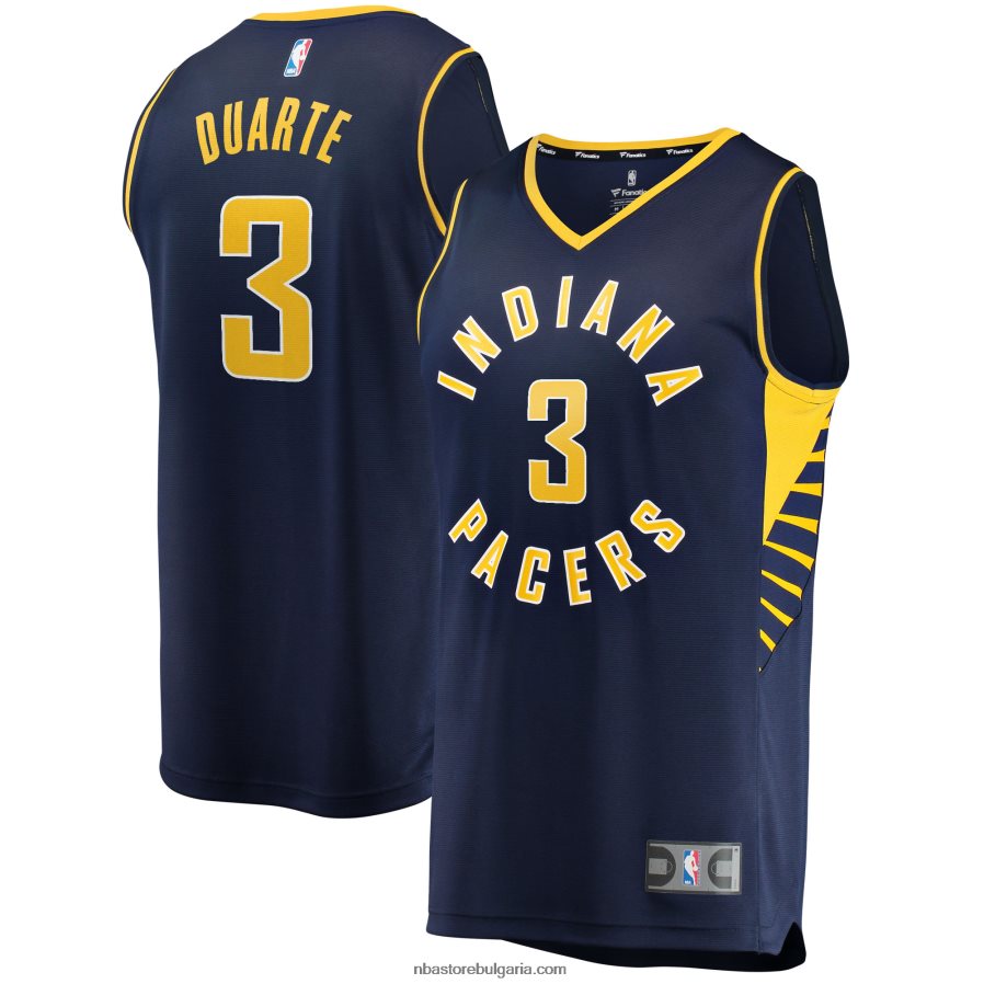 NBA JZ8F024668 индиана пейсърс крис дуарте флот реплика на фланелка за бързо прекъсване