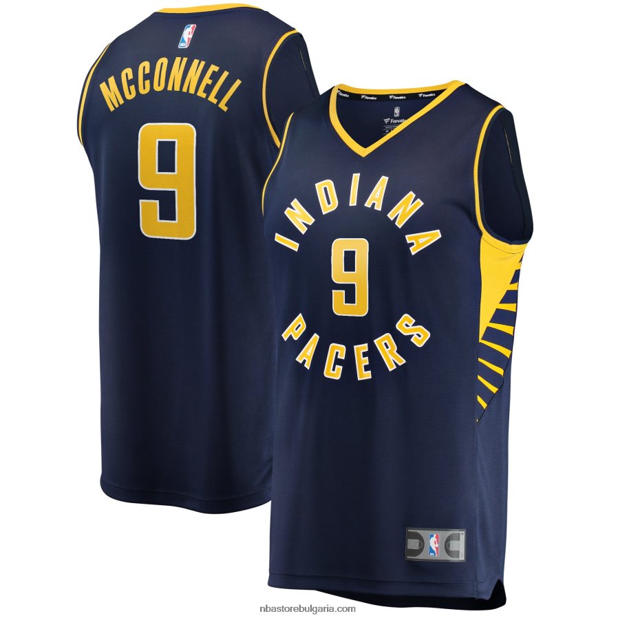 NBA JZ8F024982 индиана пейсърс t.j. Реплика на фланелка на mcconnell за бързо прекъсване на играча