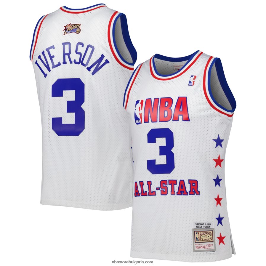 NBA JZ8F02191 източна конференция allen iverson mitchell & ness white 2003 all star game swingman фланелка