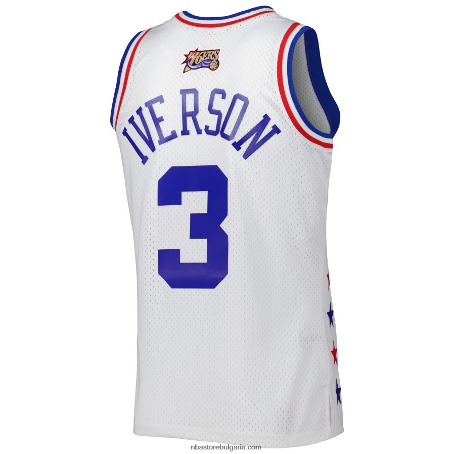 NBA JZ8F02191 източна конференция allen iverson mitchell & ness white 2003 all star game swingman фланелка