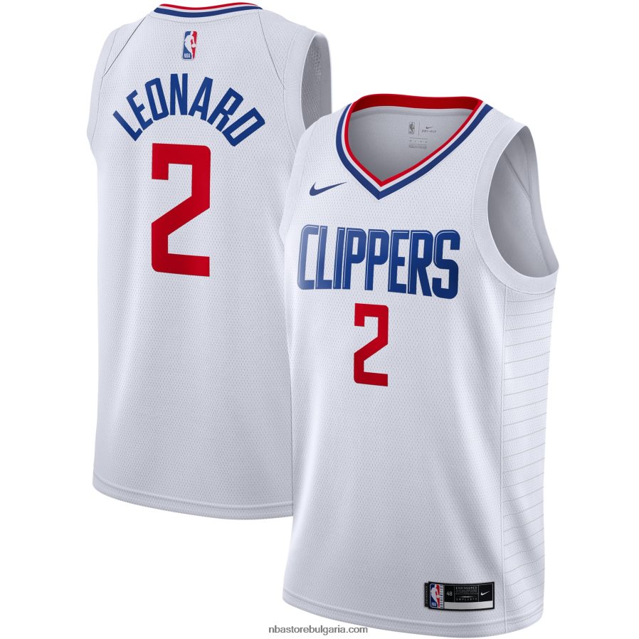 NBA JZ8F0210587 la clippers kawhi leonard nike бяла фланелка swingman