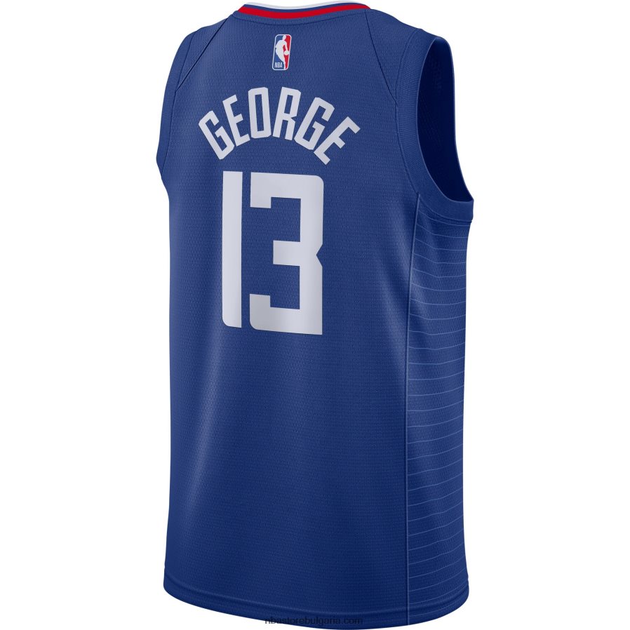 NBA JZ8F0210666 la clippers paul george nike royal swingman jersey