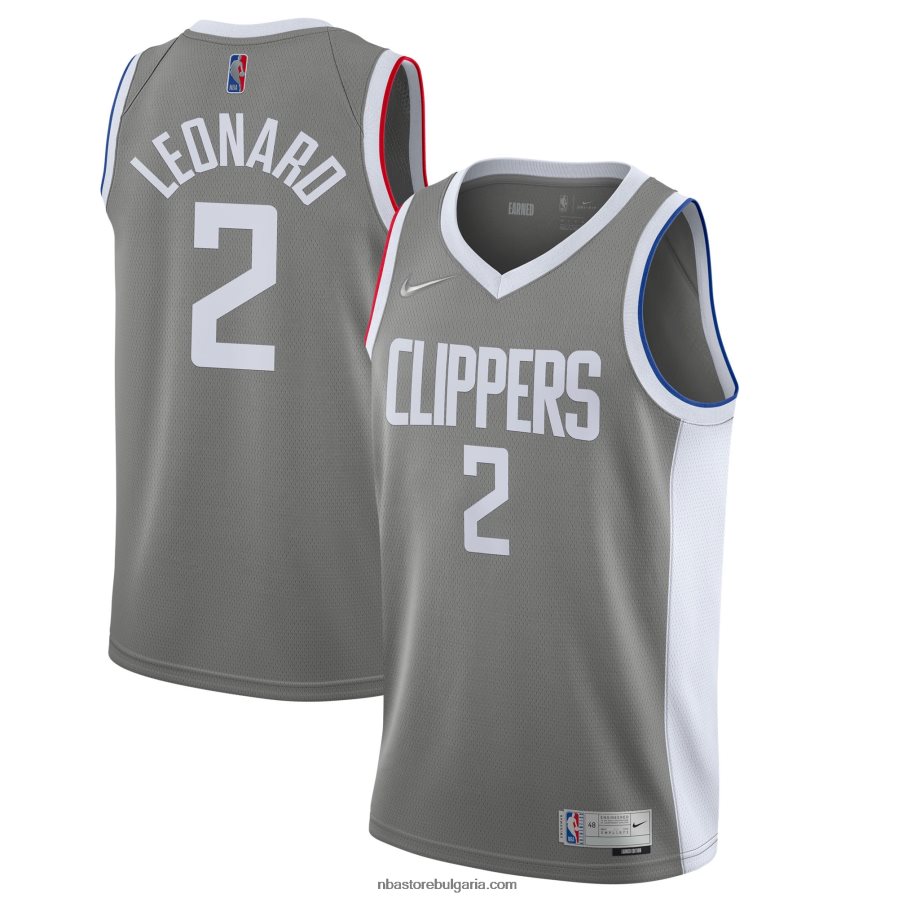 NBA JZ8F021161 la clippers kawhi leonard nike grey swingman player jersey - спечелено издание