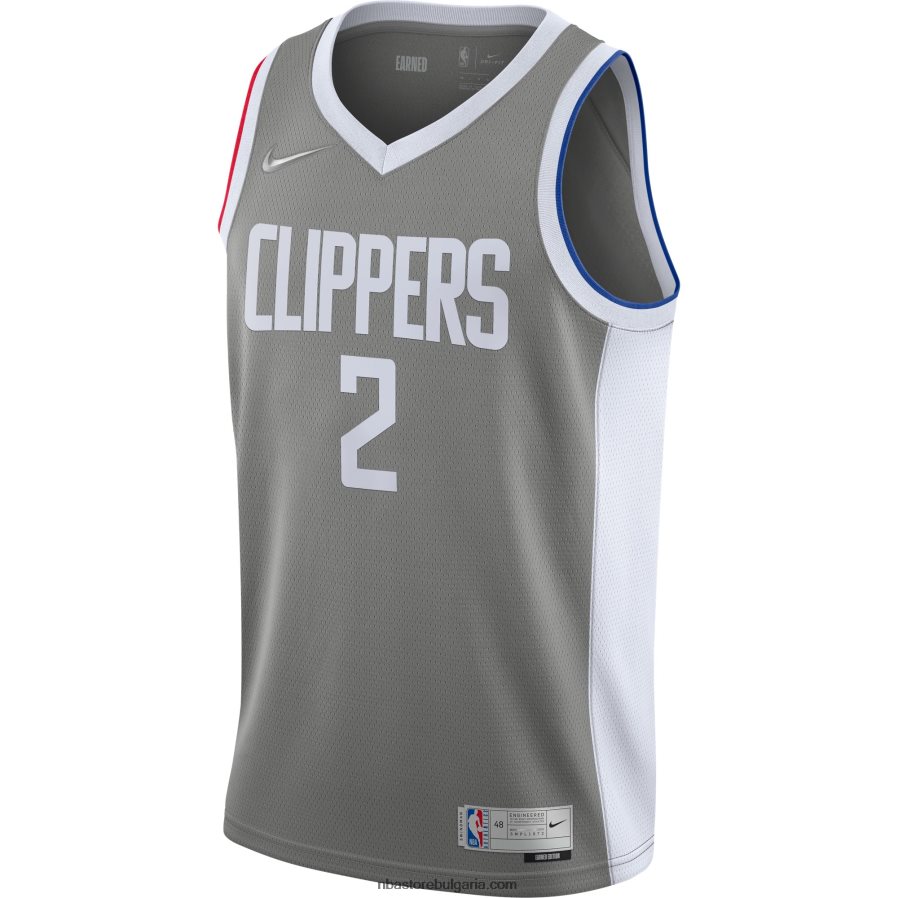 NBA JZ8F021161 la clippers kawhi leonard nike grey swingman player jersey - спечелено издание