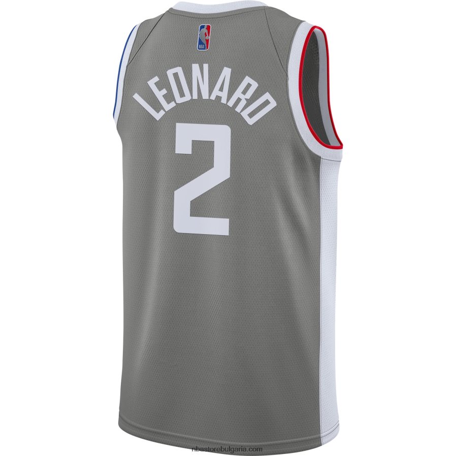 NBA JZ8F021161 la clippers kawhi leonard nike grey swingman player jersey - спечелено издание