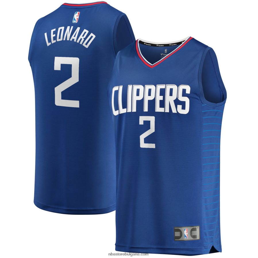 NBA JZ8F021342 реплика на фланелка la clippers kawhi leonard royal fast break