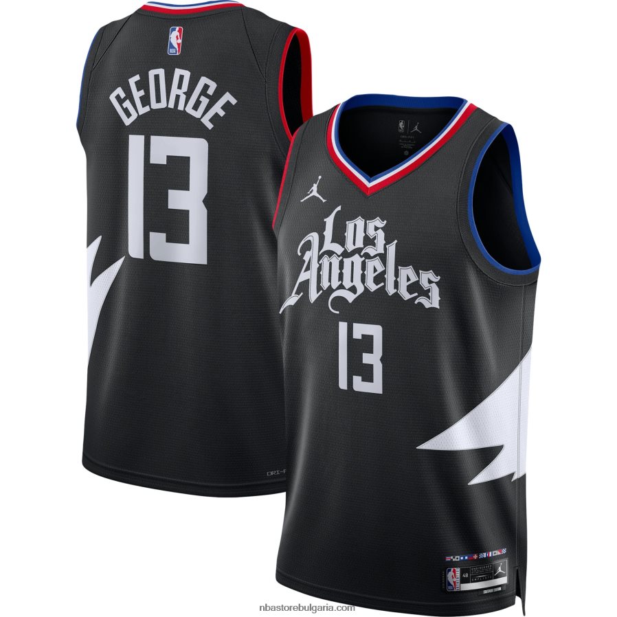 NBA JZ8F02161 la clippers paul george jordan марка суингмен фланелка черна