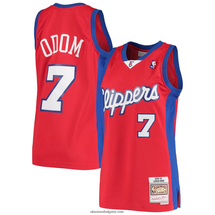 NBA JZ8F022148 la clippers lamar odom mitchell & ness red hardwood classics swingman фланелка