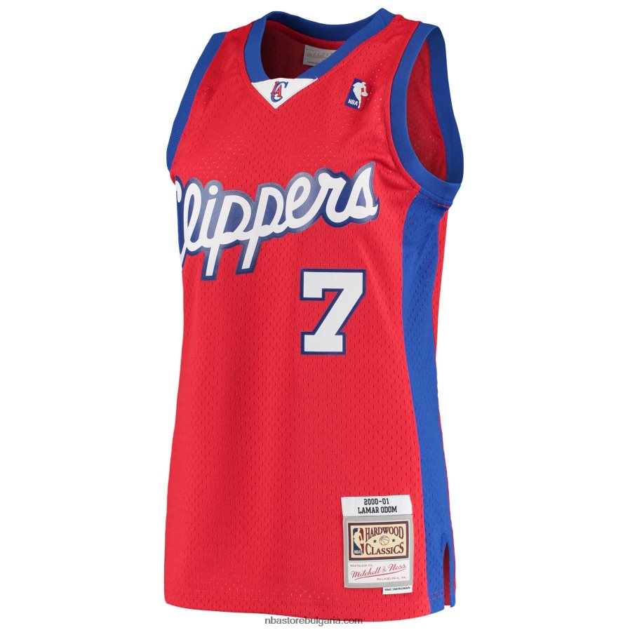 NBA JZ8F022148 la clippers lamar odom mitchell & ness red hardwood classics swingman фланелка