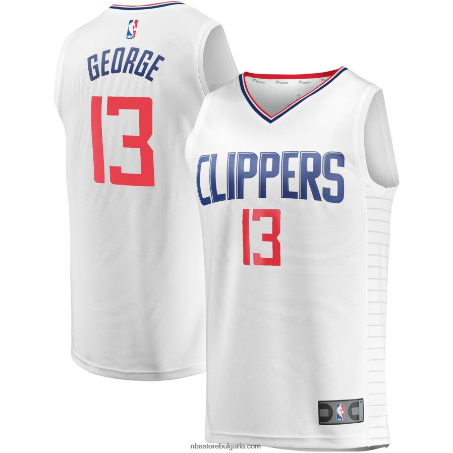 NBA JZ8F027844 фланелка на играч на la clippers paul george white fast break