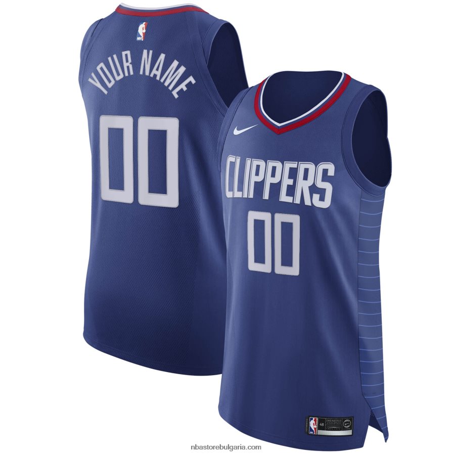 NBA JZ8F028278 la clippers nike синя автентична фланелка по поръчка