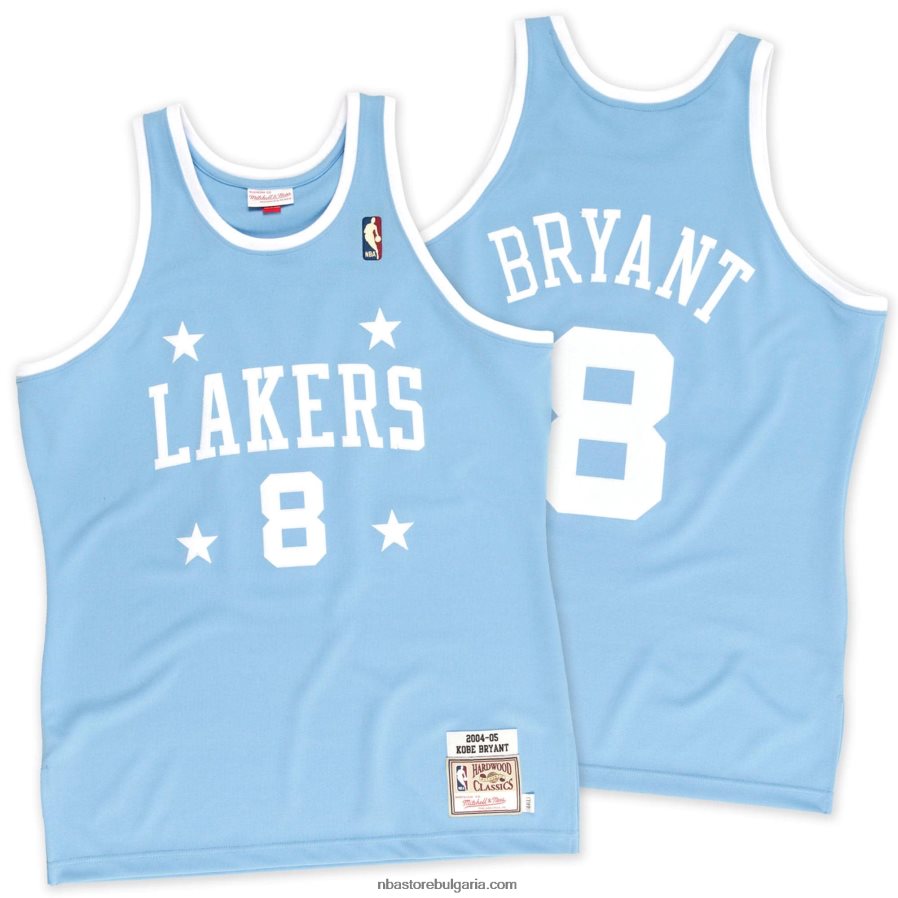 NBA JZ8F022765 Лос Анджелис Лейкърс Коби Брайънт Мичъл и Нес светло синьо #8 автентично трико