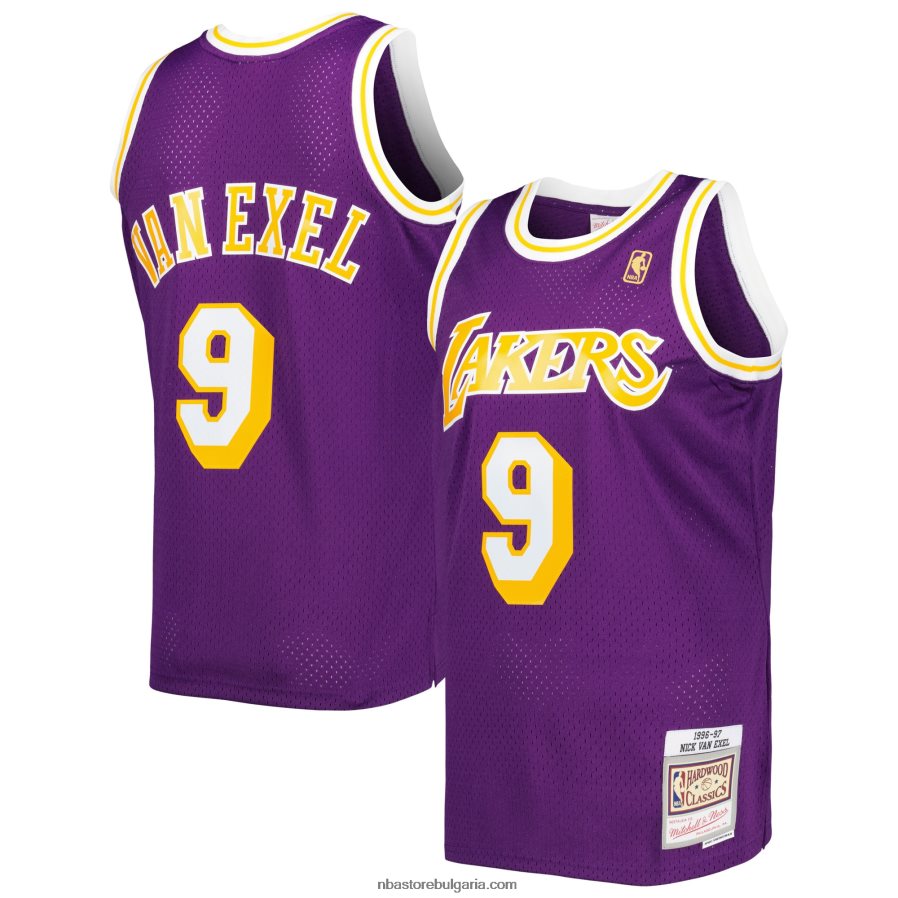 NBA JZ8F024555 mitchell & ness nick van exel purple los angeles lakers hardwood classics swingman фланелка