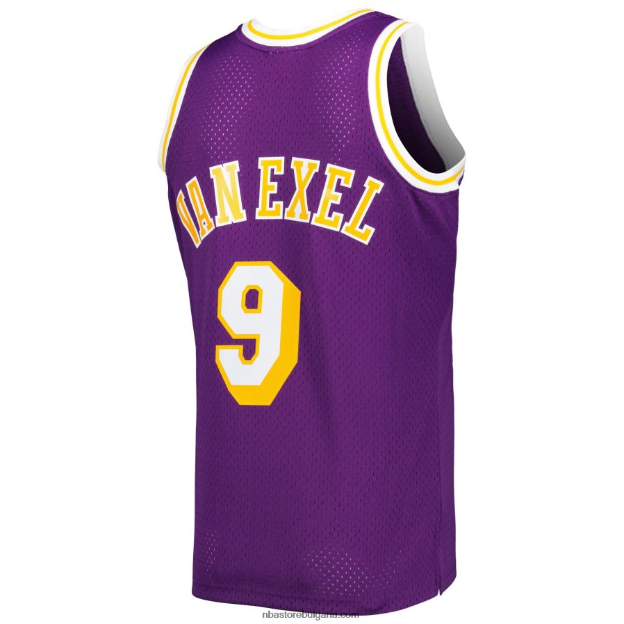 NBA JZ8F024555 mitchell & ness nick van exel purple los angeles lakers hardwood classics swingman фланелка