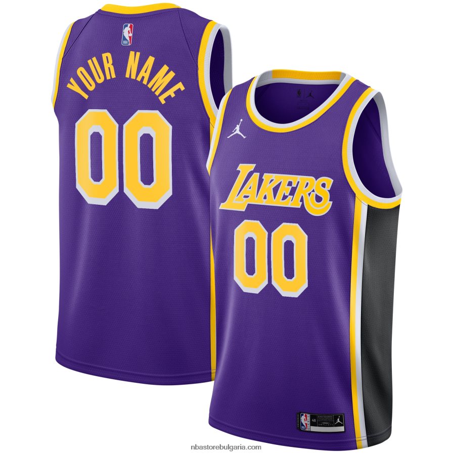 NBA JZ8F026317 Лос Анджелис Лейкърс Джордан марка лилаво суингмен фланелка по поръчка