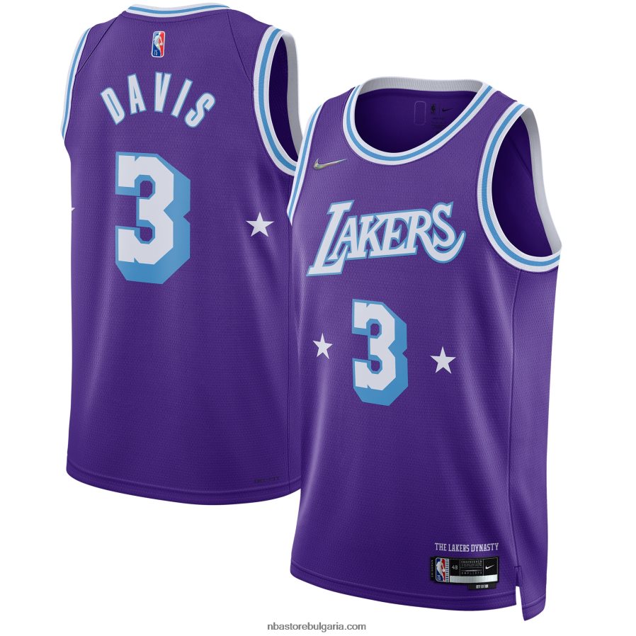 NBA JZ8F026545 Лос Анджелис Лейкърс Антъни Дейвис Nike Purple Swingman Джърси