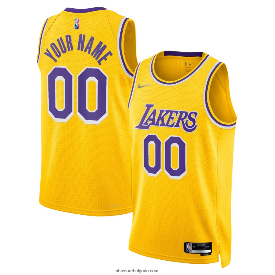 NBA JZ8F02695 Лос Анджелис Лейкърс nike gold diamond swingman фланелка по поръчка