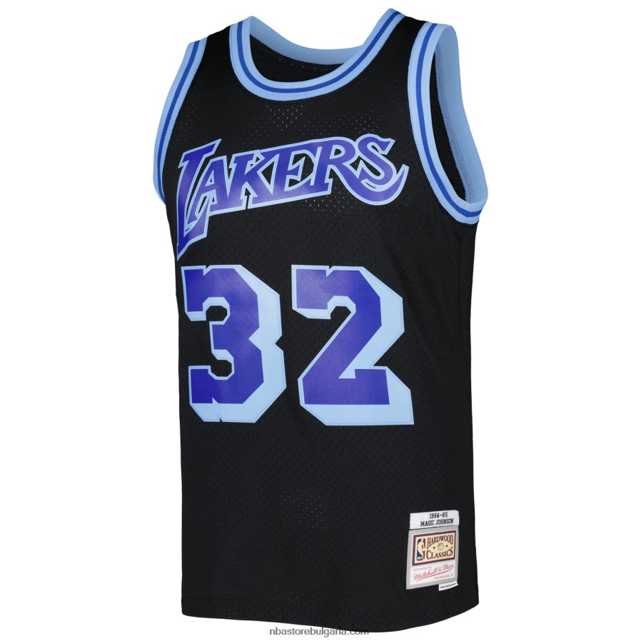 NBA JZ8F028061 los angeles lakers magic johnson black 1984-85 hardwood classics reload 3.0 swingman фланелка