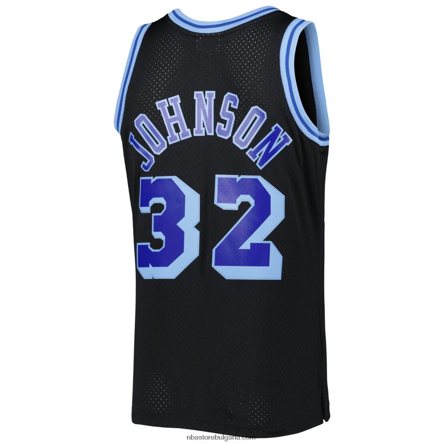 NBA JZ8F028061 los angeles lakers magic johnson black 1984-85 hardwood classics reload 3.0 swingman фланелка