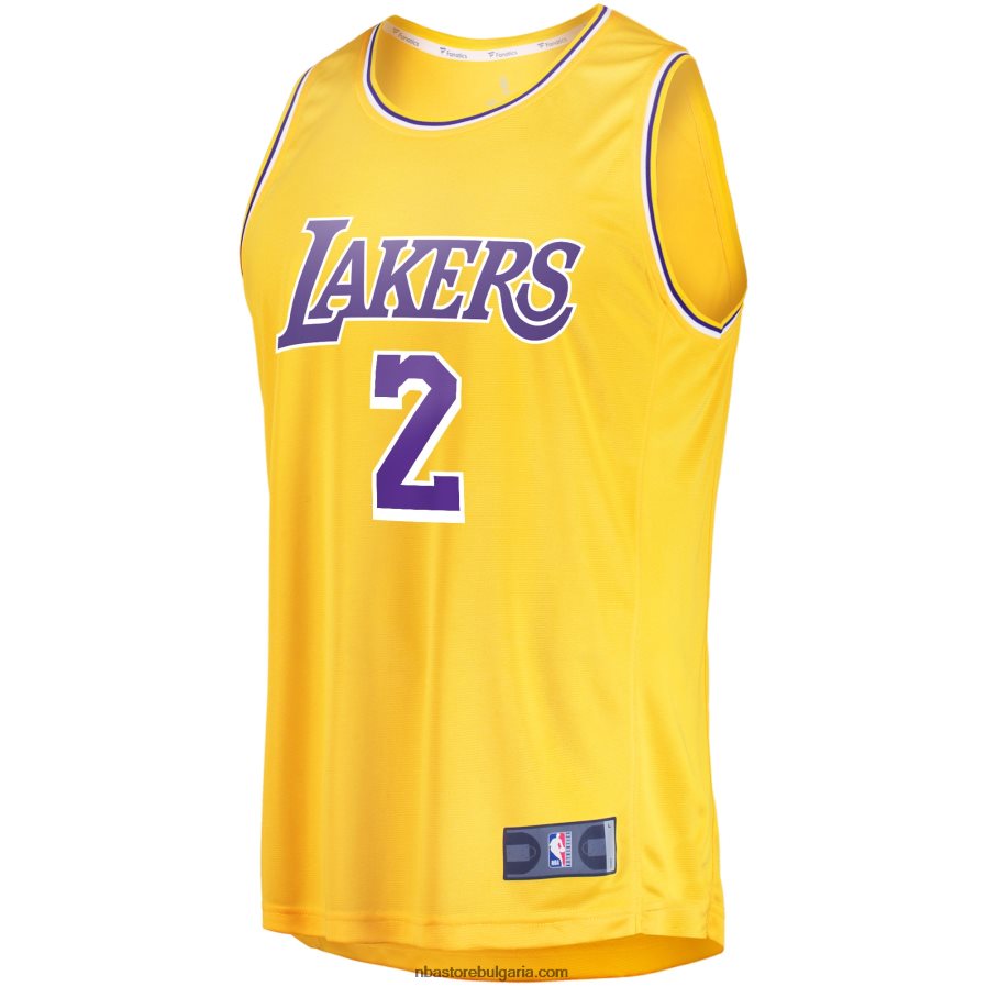 NBA JZ8F02830 los angeles lakers jarred vanderbilt gold fast break player фланелка