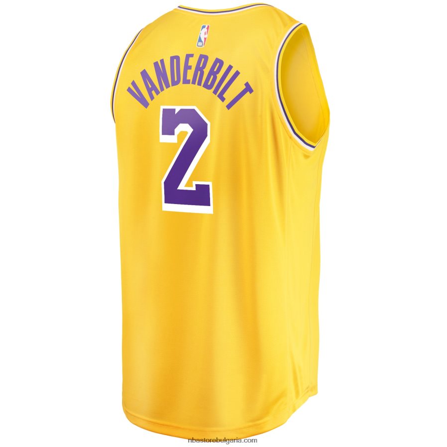 NBA JZ8F02830 los angeles lakers jarred vanderbilt gold fast break player фланелка