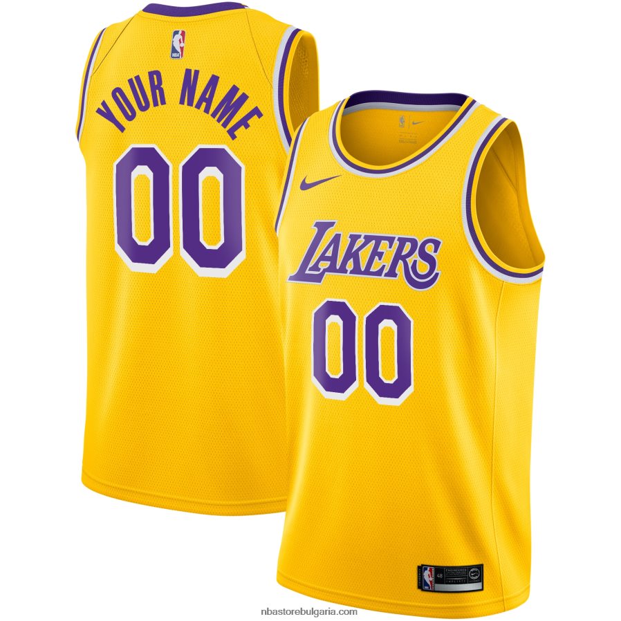 NBA JZ8F02903 Лос Анджелис Лейкърс nike gold swingman фланелка по поръчка