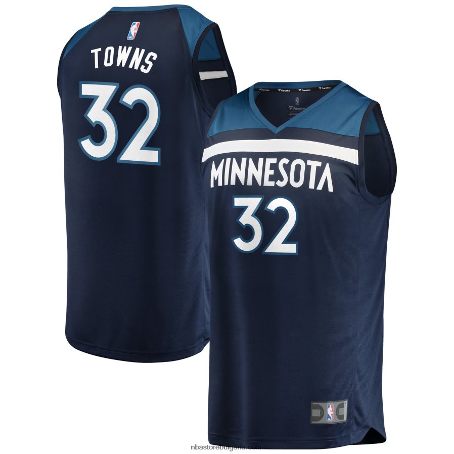 NBA JZ8F021585 Минесота Тимбъруулвс Карл-Антъни Таунс флотска реплика на фланелка за бърз брейк