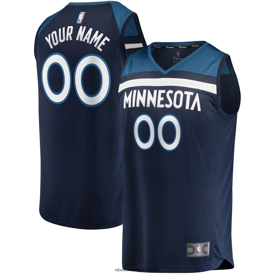 NBA JZ8F022490 минесота тимбъруулвс синьо бързо реплика фланелка по поръчка