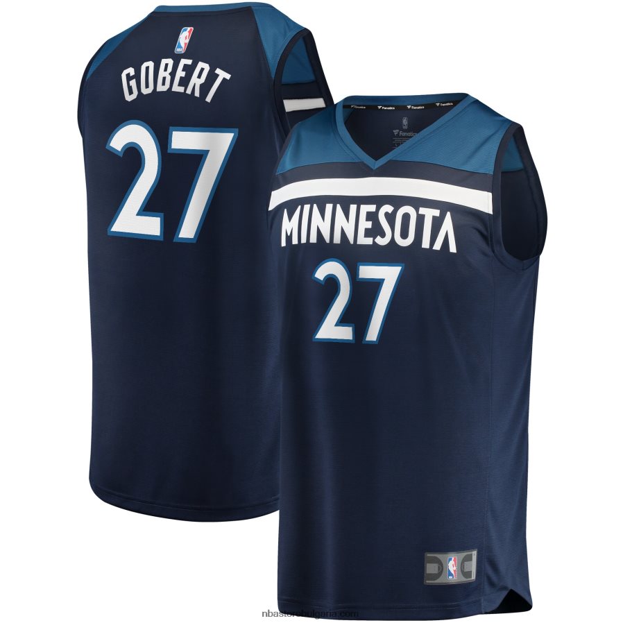 NBA JZ8F027728 Минесота тимбърулвс руди гобер флот реплика фланелка за бързо прекъсване