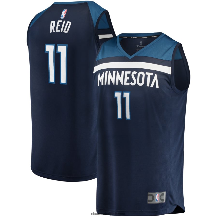 NBA JZ8F027874 Минесота тимбърулвс naz reid navy fast break реплика на фланелка