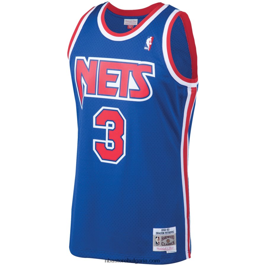 NBA JZ8F027751 new jersey nets drazen petrovic mitchell & ness royal 199hardwood classics swingman фланелка
