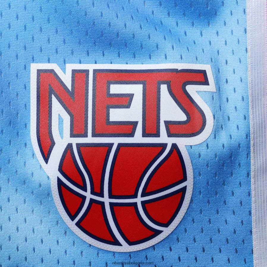 NBA JZ8F028142 нови трикотажни мрежи mitchell & ness blue big & tall hardwood classics team swingman шорти