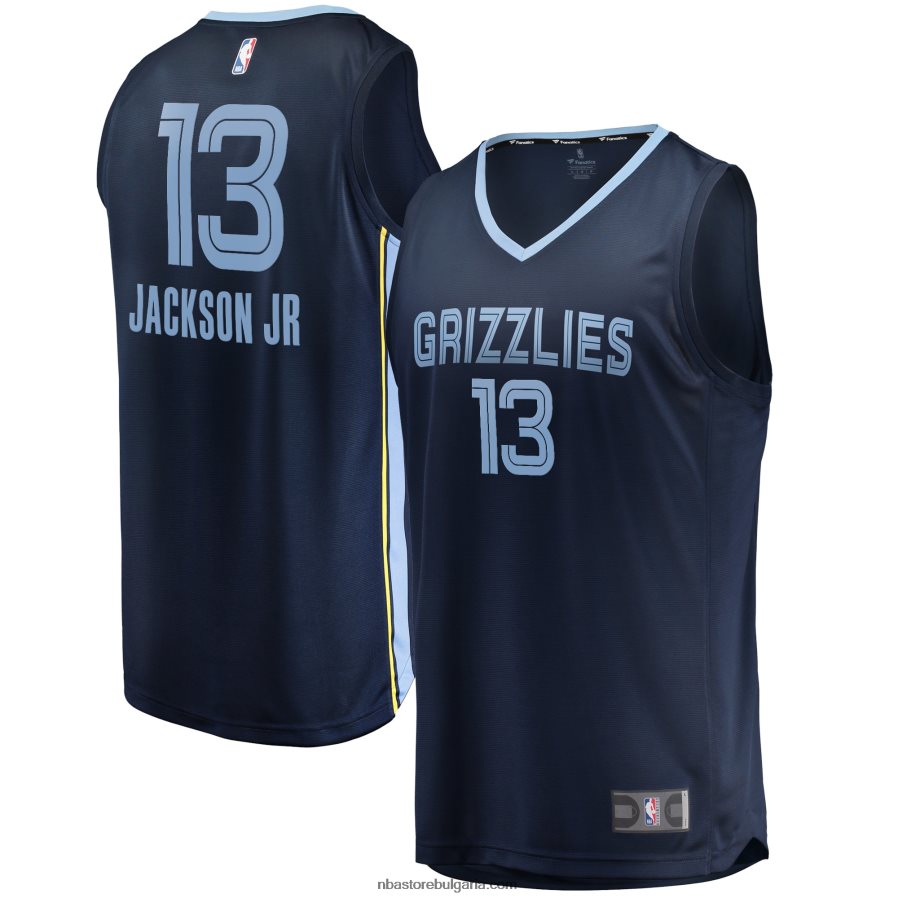 NBA JZ8F021990 мемфис гризлис джарен джаксън младши реплика на тъмносиньо фланелка за бързо прекъсване
