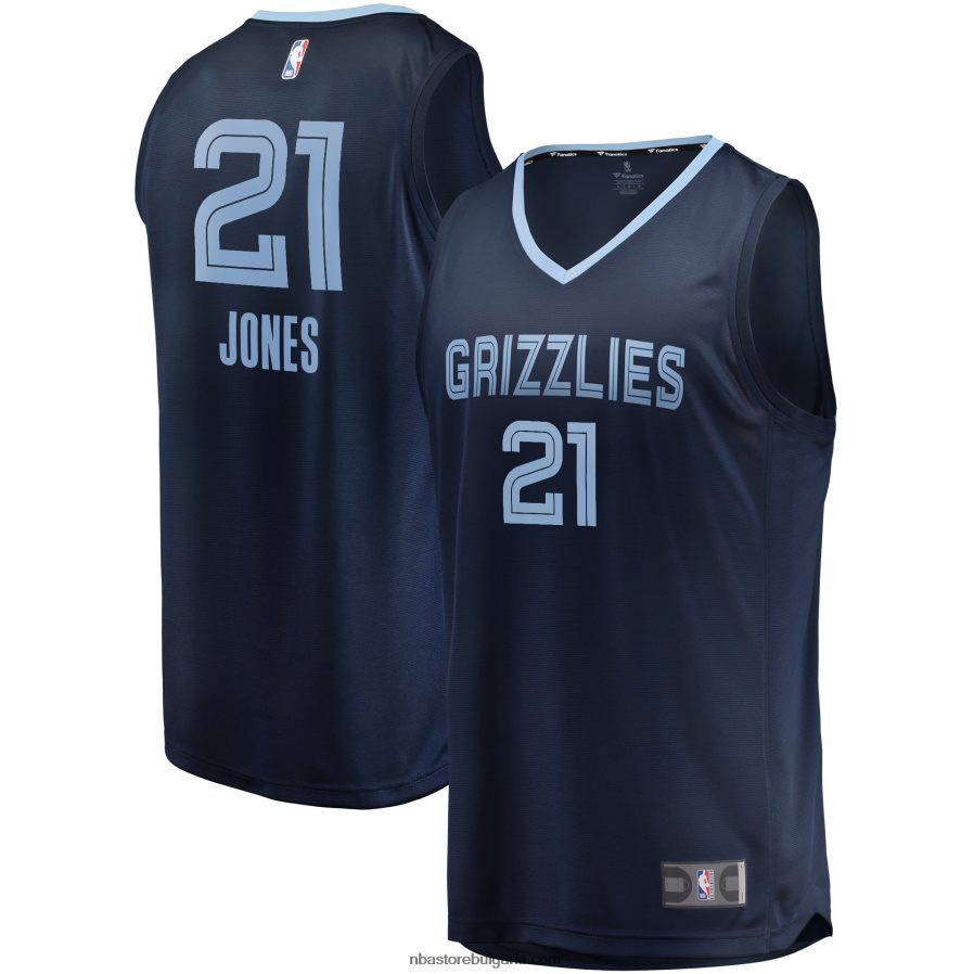 NBA JZ8F022860 фланелка на мемфис гризлис тайус джоунс флот за бързо прекъсване