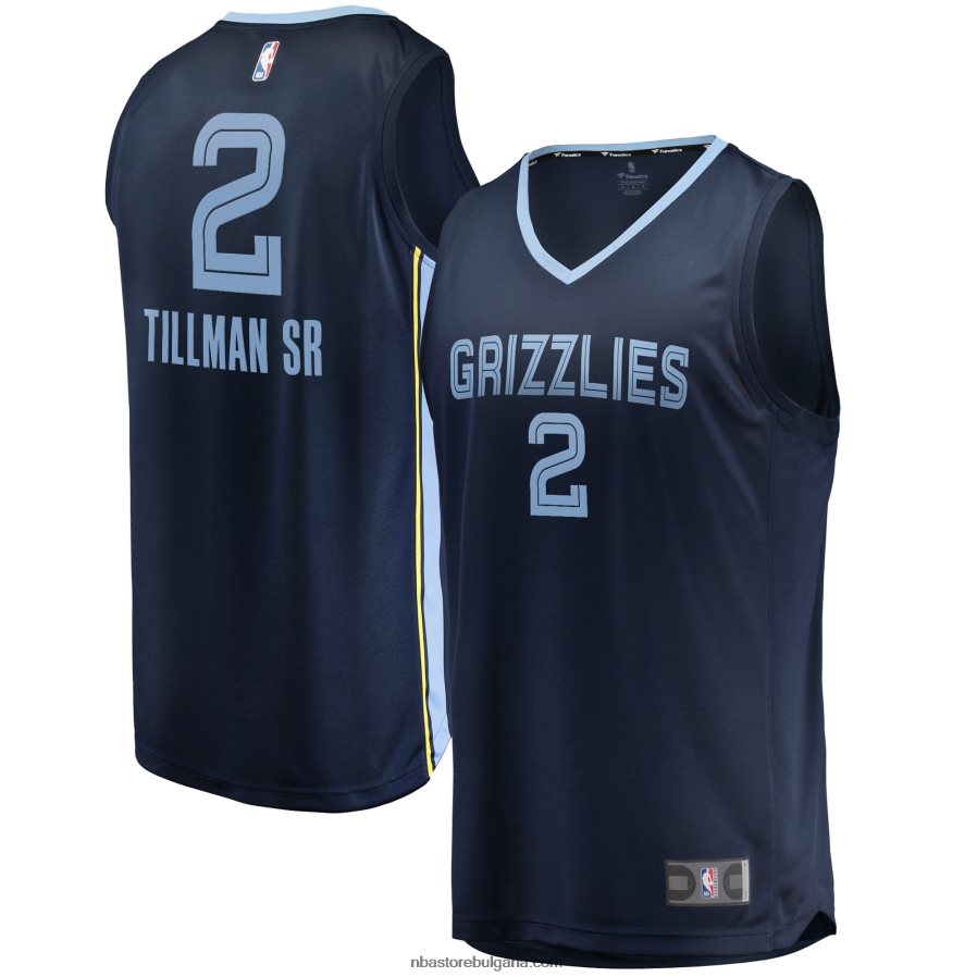 NBA JZ8F027315 мемфис гризлис ксавиер тилман старши реплика на тъмносиньо фланелка за бързо прекъсване