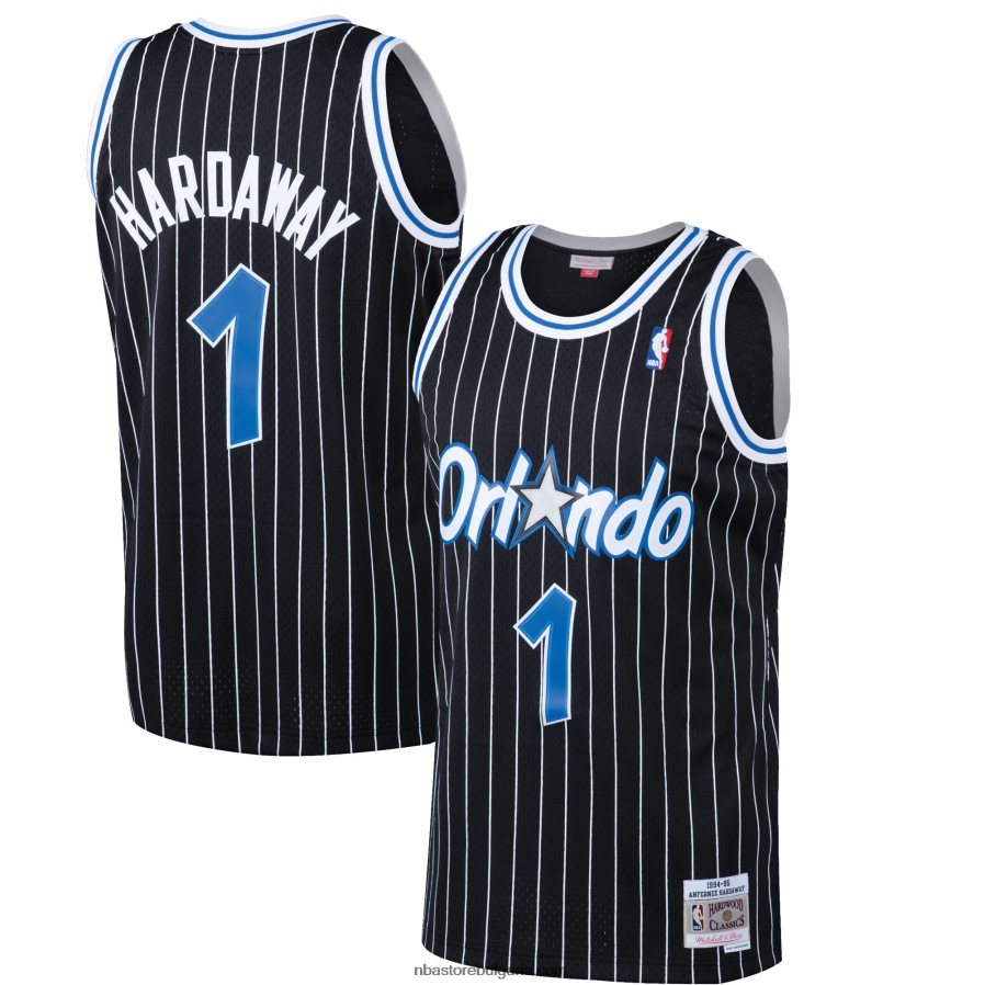 NBA JZ8F021446 orlando magic penny hardaway mitchell & ness black hardwood classics swingman фланелка