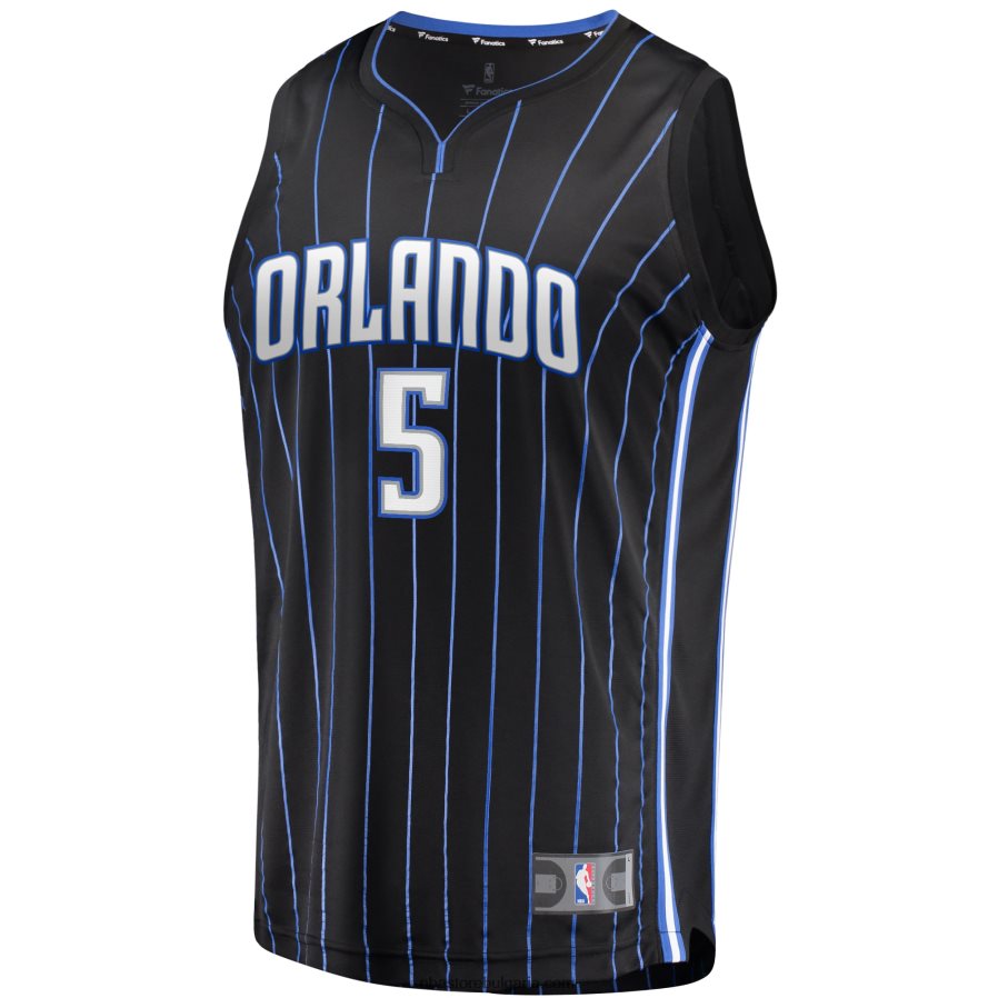 NBA JZ8F02158 orlando magic paolo banchero black draft първи рунд pick fast break реплика фланелка на играч