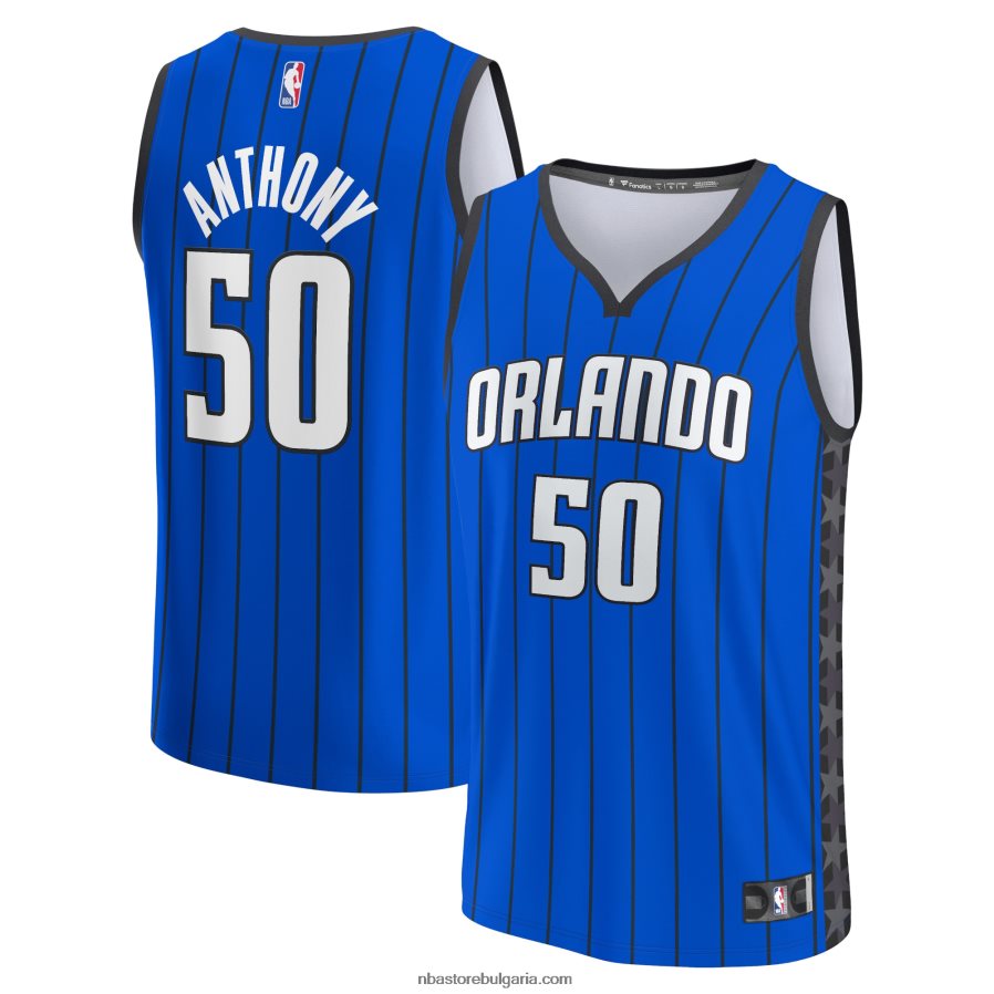 NBA JZ8F022638 orlando magic cole anthony blue fast break реплика на фланелка