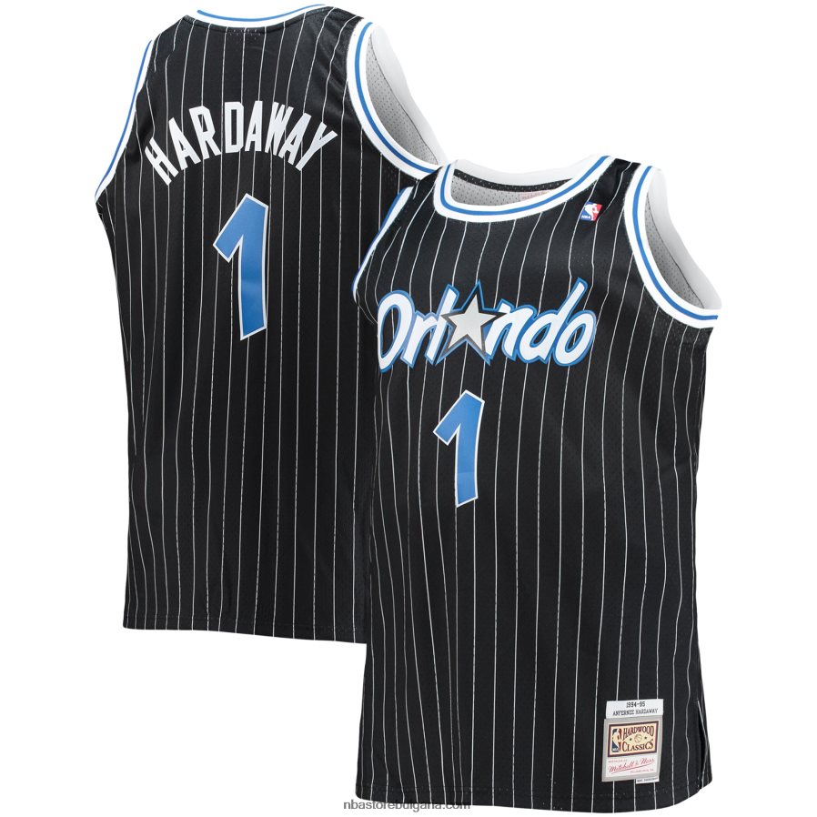 NBA JZ8F023242 orlando magic penny hardaway mitchell & ness black big & tall hardwood classics swingman трико