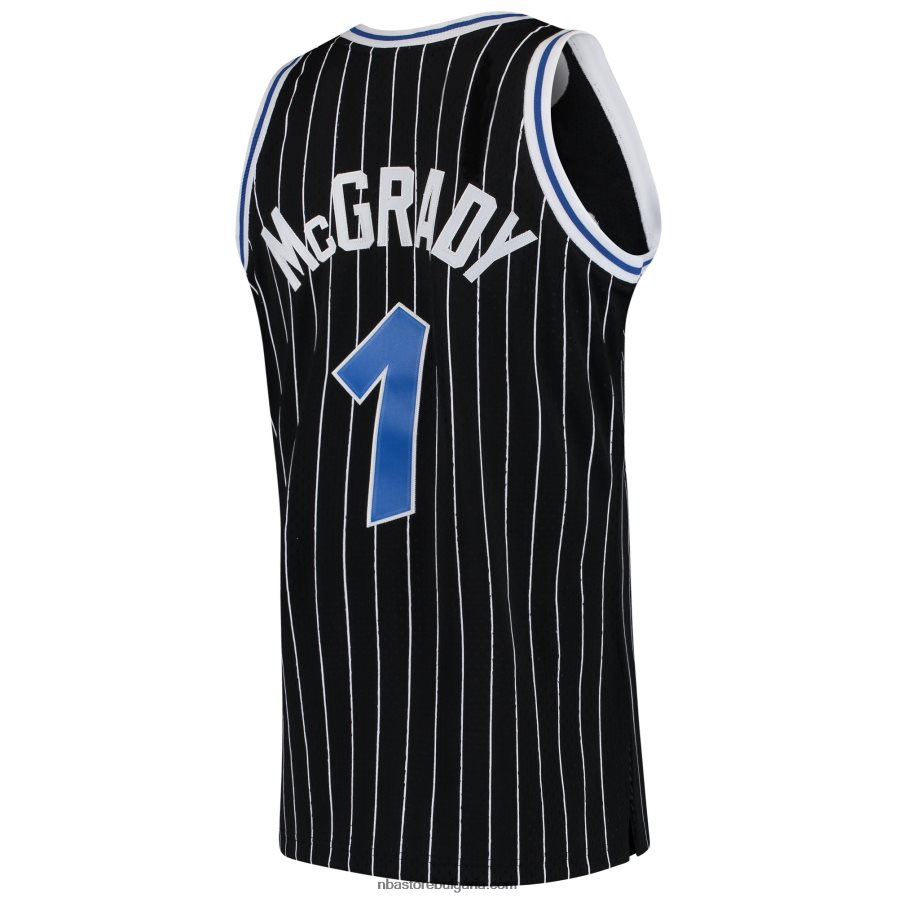 NBA JZ8F02371 orlando magic tracy mcgrady mitchell & ness black hardwood classics swingman фланелка
