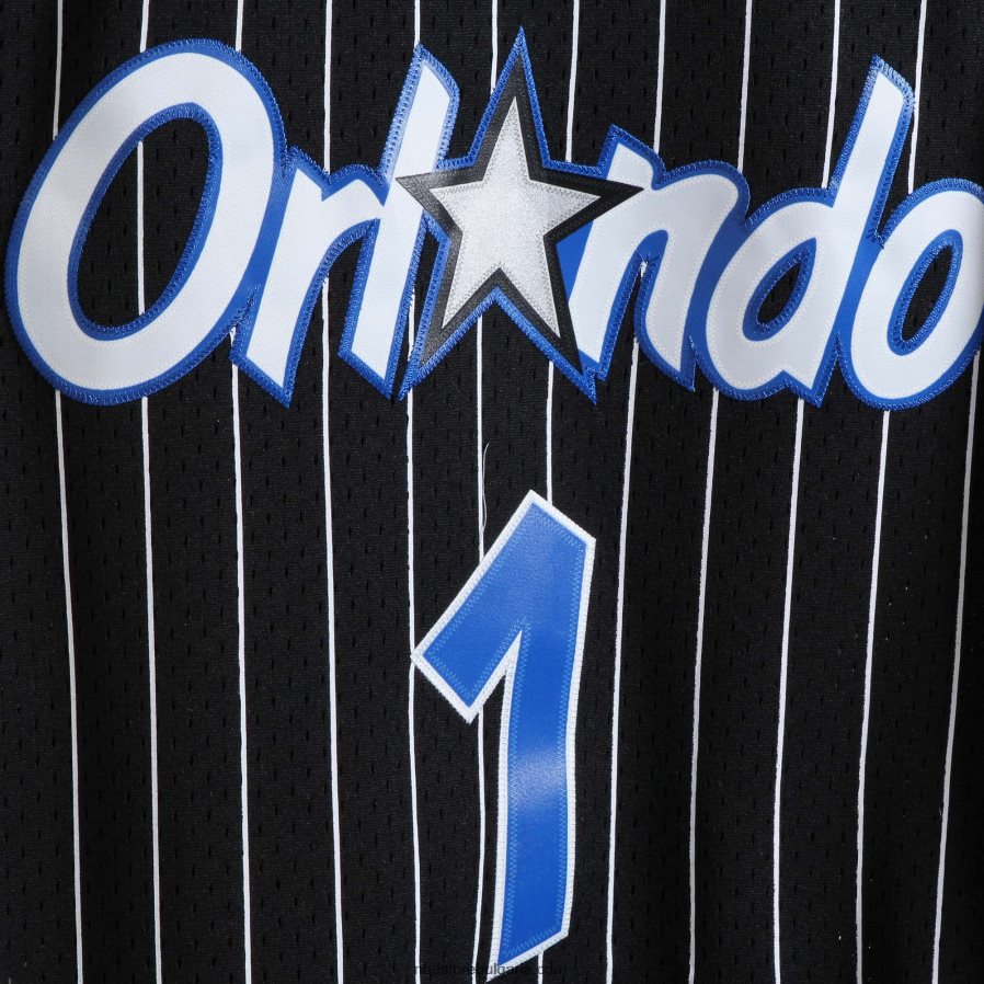 NBA JZ8F02371 orlando magic tracy mcgrady mitchell & ness black hardwood classics swingman фланелка