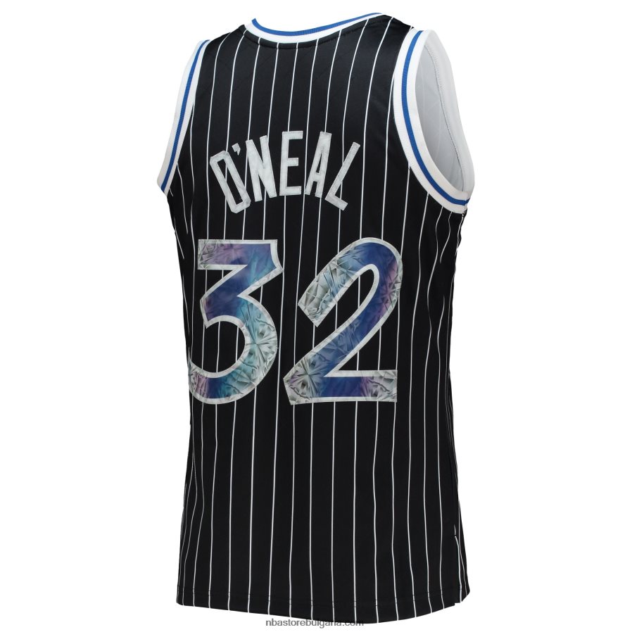 NBA JZ8F025025 orlando magic shaquille o\'neal черна класика от твърда дървесина 75-та годишнина диамантена фланелка swingman