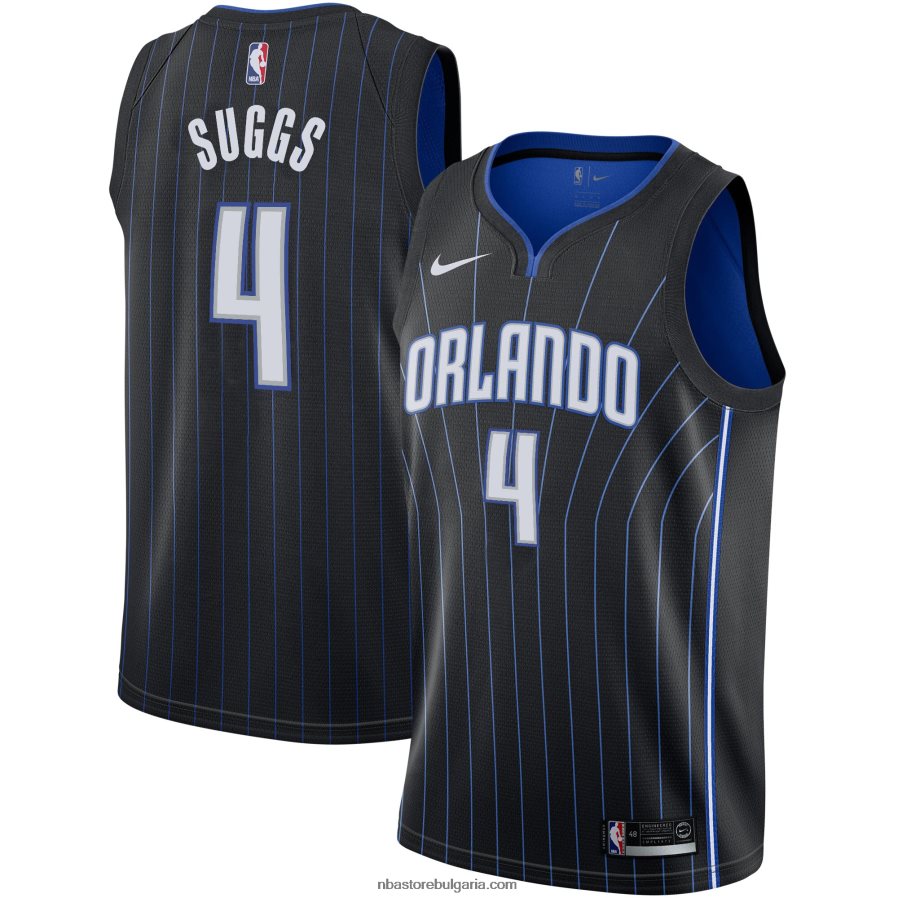NBA JZ8F025718 orlando magic jalen suggs nike black 2021 draft first rund pick swingman фланелка