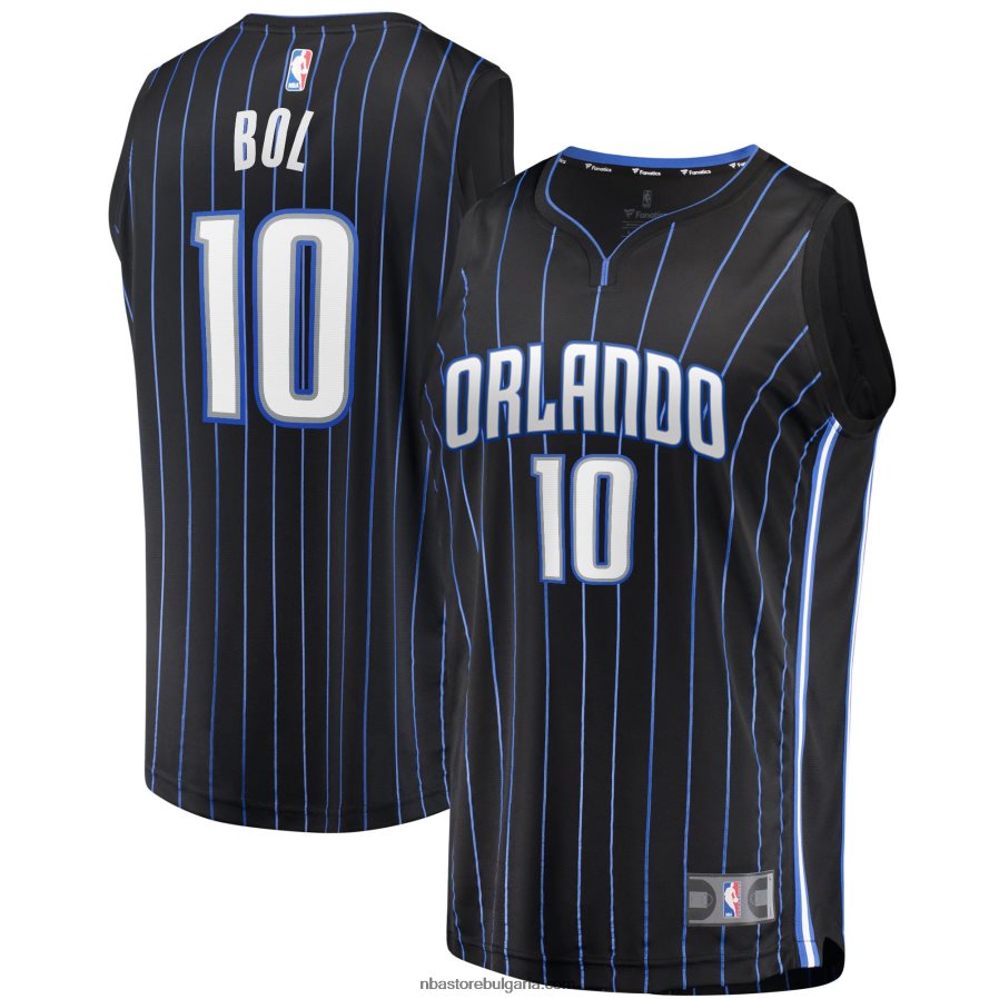 NBA JZ8F02586 orlando magic bol bol black fast break реплика на фланелка