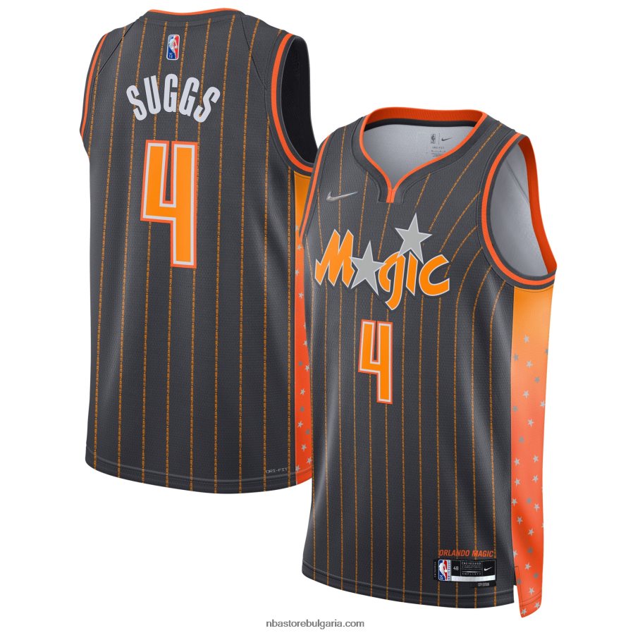 NBA JZ8F026131 orlando magic jalen suggs nike anthracite swingman jersey
